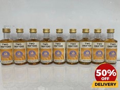 9 X MINIATURE BOTTLES OF TWO DRIFTERS SIGNATURE RUM 40% 5CL (18+ ONLY) (COLLECTION DAYS MONDAY 19TH - WEDNESDAY 21ST AUGUST)MPSS02833824