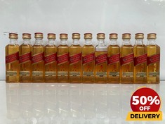 12 X MINIATURE BOTTLES OF JOHNNIE WALKER RED LABEL WHISKY 40% 5CL (18+ ONLY) (COLLECTION DAYS MONDAY 19TH - WEDNESDAY 21ST AUGUST)MPSS02833824