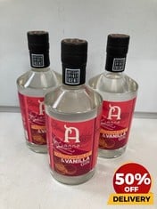 3 X BOTTLES OF ANNO PASSIONFRUIT & VANILLA GIN 40% 70CL (18+ ONLY) (COLLECTION DAYS MONDAY 19TH - WEDNESDAY 21ST AUGUST)