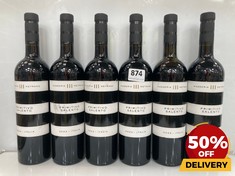 6 X BOTTLES OF MASSERIA METRANO PRIMITIVO SALENTO 2022 ITALIA DRY RED WINE 14% 75CL (18+ ONLY) (COLLECTION DAYS MONDAY 19TH - WEDNESDAY 21ST AUGUST)