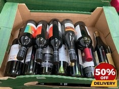 12 X BOTTLES OF ASSORTED RED WINE TO INCLUDE ANDEAN VINEYARDS 2022 MALBEC FDRY RED WINE 75CL (18+ ONLY) (COLLECTION DAYS MONDAY 19TH - WEDNESDAY 21ST AUGUST)