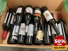 12 X BOTTLES OF ASSORTED RED WINE TO INCLUDE MOUNT BENSON 2021 SHIRAZ DRY RED WINE 75CL (18+ ONLY) (COLLECTION DAYS MONDAY 19TH - WEDNESDAY 21ST AUGUST)