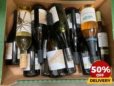 12 X BOTTLES OF ASSORTED WHITE WINE TO INCLUDE GENERAZIONE MILLE 898 FALDE INSOLIA 2022 CARRICANTE ORGANIC DRY WHITE WINE 75CL (18+ ONLY) (COLLECTION DAYS MONDAY 19TH - WEDNESDAY 21ST AUGUST)