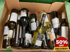 12 X BOTTLES OF ASSORTED WHITE WINE TO INCLUDE SOMONTANO LAUS CHARDONNAY 2023 WHITE WINE 75CL (18+ ONLY) (COLLECTION DAYS MONDAY 19TH - WEDNESDAY 21ST AUGUST)