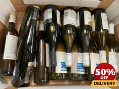 12 X BOTTLES OF ASSORTED WHITE WINE TO INCLUIDE TERRE DI CHIETI PASSERINA 2022 DRY WHITE WINE 75CL (18+ ONLY) (COLLECTION DAYS MONDAY 19TH - WEDNESDAY 21ST AUGUST)