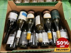 12 X BOTTLES OF ASSORTED WHITE WINE TO INCLUDE RIVER TERRACE RESERVE 2022 SAUVIGNON BLANC DRY WHITE WINE 75C;L (18+ ONLY) (COLLECTION DAYS MONDAY 19TH - WEDNESDAY 21ST AUGUST)