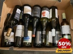 12 X BOTTLES OF ASSORTED WHITE WINE TO INCLUIDE TERRE DI CHIETI PASSERINA 2022 DRY WHITE WINE 75CL (18+ ONLY) (COLLECTION DAYS MONDAY 19TH - WEDNESDAY 21ST AUGUST)