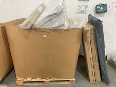 PALLET OF ASSORTED COT MATTRESSES TO INCLUDE QTY OF SILENTNIGHT 70 X 140CM SAFE NIGHTS SNUGGLE BREATHABLE MEMORY FOAM COT MATTRESS (KERBSIDE PALLET DELIVERY)