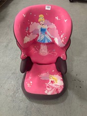 DISNEY PRINCESS PRINT CHILD SAFETY CAR SEAT IN PINK