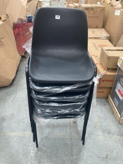 SET OF 6 DINING CHAIR IN BLACK TO INCLUDE PIERRE HENRY FILING CABINET WITH 2 DRAWERS