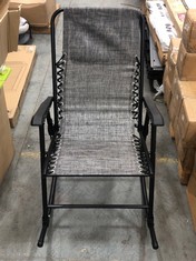 OUTSUNNY MESH OUTDOOR PATIO FOLDING ROCKING CHAIR - MODEL NO. 84A-099GY