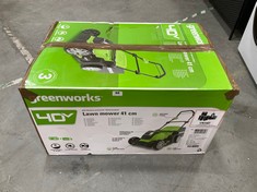 GREENWORKS 40V BATTERY POWERED HAND PUSHED LAWNMOWER 41CM - RRP £220