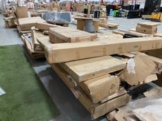 PALLET OF ASSORTED FURNITURE / PARTS TO INCLUDE CAMDEN END LIFT UP DOUBLE BED FRAME IN GREY (BOX 3/4, PART ONLY) (KERBSIDE PALLET DELIVERY)