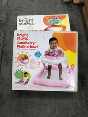 BRIGHT STARTS JUNEBERRY WALK-A-BOUT BABY WALKER TO INCLUDE BRIGHT STARTS BABY WALKER IN PINK / BLUE