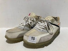 NIKE AIR MAX 90 LOW TRAINERS OFF-WHITE SIZE 9