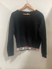 MOSCHINO UNDERWEAR SWEATER BLACK WITH LOGO WAISTBAND SIZE M RRP- £150