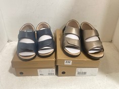 2 X EASYFIT ANITA SHOES/SANDALS SIZE 6, 1 X PEWTER 1 X NAVY