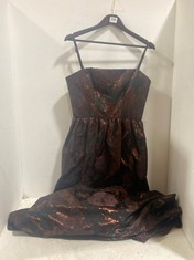 VERA WANG BRONZE METALLIC HI LO BROCADE GOWN SIZE 12 RRP- £101