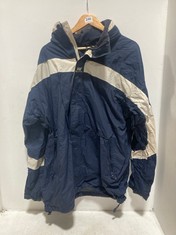 HELLY HANSEN HIDDEN HOOD JACKET NAVY/WHITE SIZE XL