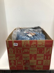 BOX OF ASSORTED ADULT CLOTHING TO INCLUDE M-17 LADIES STRAIGHT LEG DENIM JEANS MID BLUE SIZE 18