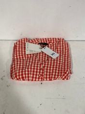 NOBODY'S CHILD PETITE ALEXIS MIDI DRESS RED GINGHAM SIZE 8