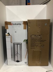 JOHN LEWIS TOUCH TOP 40L BIN GREY TO INCLUDE BRABANTIA NEWLCON PEDAL BIN 30 LITRE