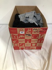 BOX OF ASSORTED ADULT CLOTHING TO INCLUDE SUNSPEL SWEATER LIGHT GREY SIZE 10