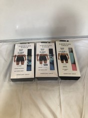 3 X ASSORTED AMERICAN EAGLE BOXER BRIEFS TO INCLUDE 4.5" INSEAM MID-LENGTH 3-PACK MULTI SIZE M