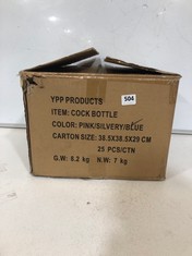 BOX OF 23 X YPP PRODUCTS DRINKING BOTTLES PINK