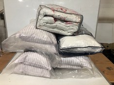 APPROX 6 X ASSORTED BEDDING TO INCLUDE SILENTNIGHT HOTEL COLLECTION BOX PILLOW