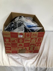 BOX OF ASSORTED ADULT CLOTHING TO INCLUDE SELECTED LINE PIONEER SALLY JEANS BLACK SIZE W38/L32