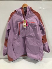 ADIDAS TERREX WOMENS XPLORIC HOODED JACKET LILAC/RUST SIZE 3XL RRP- £280