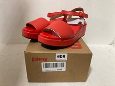 CAMPER MISIA PLATFORM SANDALS RED SIZE 39