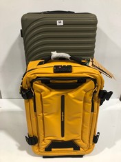 SAMSONITE ECODIVER DUFFLE TRAVEL 20INCH YELLOW RRP- £185 TO INCLUDE ELEMENTS TRAVEL CASE ARMY GREEN HARDSHELL MEDIUM/LARGE SPINNER