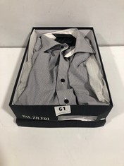 PAL ZILERI MENS LONG SLEEVE SHIRT GREY STRIPE SIZE 40 RRP- £235