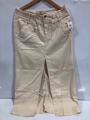 FREE PEOPLE CHINO MAXI SKIRT NEUTRAL SIZE 14 RRP- £118