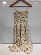 REFORMATION STRAPPY MIDI DRESS CREAM FLORAL SIZE XS