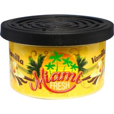 QTY OF ITEMS TO INLCUDE X90 ASSORTED CAR AIR FRESHENERS TO INCLUDE MIAMI FRESH MFC2 VANILLA SCENT AIR FRESHENER TIN CAN, UPTO 6 WEEKS LONG LASTING FRESH SMELL PERFECT FOR CARS, VANS HOMES AND OFFICE