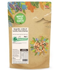 QTY OF ITEMS TO INLCUDE X15 ASSORTED WHOLEFOODS BAGS TO INCLUDE WHOLEFOOD EARTH SOUP MIX - A MIX OF LENTILS, PEAS AND BARLEY 3 KG | GMO FREE | HIGH FIBRE | HIGH PROTEIN, WHOLEFOOD EARTH ORGANIC ARBOR