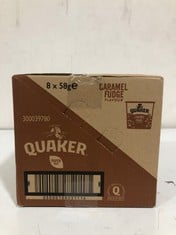 22 X QUAKER OATS CARAMEL FUDGE FLAVOUR (8 POTS PER BOX).