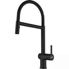 1 X KITCHEN SINK TAP WITH A PULL-OUT SPOUT AND SPRAY FUNCTION FROM FRANKE ACTIVE SEMI-PRO SPRAY - BLACK MATT - 115.0653.409.