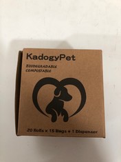 30 X KADOGYPET DOG POO BAGS (300 PER BOX).