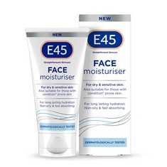 47 X E45 FACE MOISTURISER – HYDRATING FACE CREAM FOR LONG-LASTING MOISTURISATION - LIGHTWEIGHT CREAM FOR DRY AND SENSITIVE SKIN – FAST-ABSORBING AND NON-GREASY FORMULA - DERMATOLOGICALLY TESTED - 50M