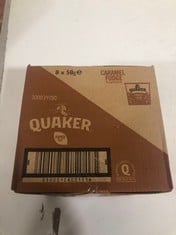 18 X QUAKER OATS CARAMEL FUDGE FLAVOUR (8 POTS PER BOX).