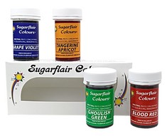 35 X SUGARFLAIR MIXED COLOURS FOOD COLOURING PASTE SET - HIGHLY CONCENTRATED FOR USE WITH SUGARPASTE, MODELLING PASTES, FONDANT, BUTTERCREAM, ROYAL ICING, CAKE MIXES AND MORE - MULTIPACK 4X 25G.