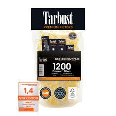 6 X TARBUST CIGARETTE FILTER TIPS THAT REMOVE TAR AND CHEMICAL, 1200 FILTERS FOR REGULAR AND KING SIZE CIGARETTES.