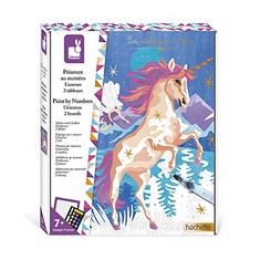 QTY OF ITEMS TO INLCUDE BOX OF ASSORTED TOYS TO INCLUDE JANOD - ‘UNICORNS’ PAINT BY NUMBERS SET - 2 PAINTINGS TO COMPLETE - LES ATELIERS DU CALME - CHILDREN’S ARTS & CRAFTS KIT - 7 YEARS + - J07985,