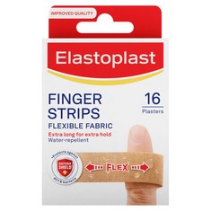 QTY OF ITEMS TO INLCUDE BOX OF ASSORTED MEDICAL ITEMS TO INCLUDE ELASTOPLAST FINGER STRIP PLASTERS, OTHER , 16 COUNT (PACK OF 1), SAFETY FIRST AID GROUP HYPAPLAST FABRIC PLASTERS, ASSORTED (100) STER