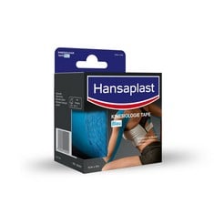 37 X HANSAPLAST KINESIOLOGY TAPE, WATERPROOF SPORTS TAPE RELIEVES MUSCLE PAIN AND PROMOTES CIRCULATION, TAPE PROVIDES SUPPORT FOR JOINTS AND MUSCLES, 1 ROLL, BLUE.