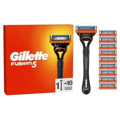 QTY OF ITEMS TO INLCUDE 7X ASSORTED RAZORS TO INCLUDE GILLETTE FUSION5 RAZOR FOR MEN, 1 GILLETTE RAZOR,, WILKINSON SWORD - BARBER'S STYLE FOR MEN | PREMIUM DOUBLE EDGE STAINLESS STEEL | PACK OF 10 BL